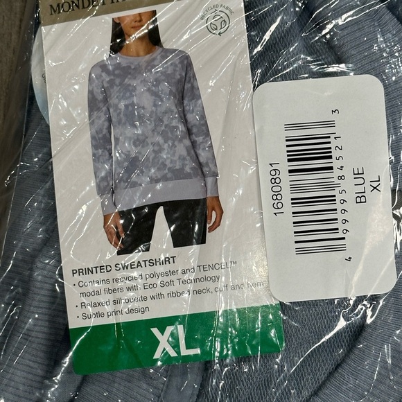 Ladies Mondetta XL Crewneck Pullover Shirt Active Top Mid Weight Long Sleeve NWT - Picture 7 of 8